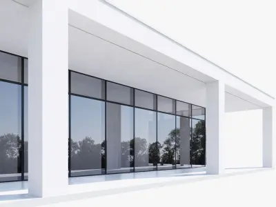 Library Low-poly 3D model