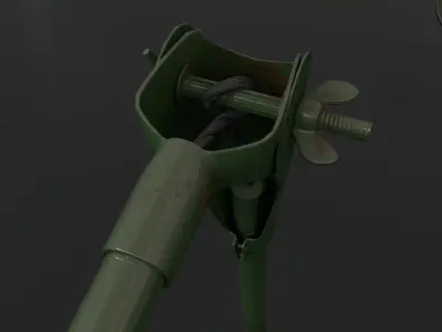 Industrial Floor Lamp Low-poly 3D model