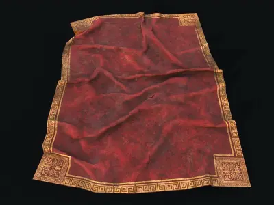 Old Carpet 5 Low-poly 3D model