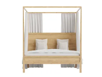Keaton Four Poster Bed 3D model
