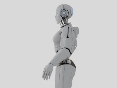 Cyborg white 3D model