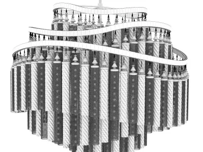 Chandelier Corbett Lighting Chimera 3D model