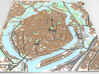 Cityscape Lubeck Germany 3D model