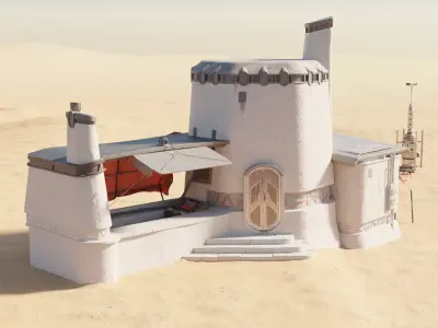 Star Wars Tatooine Merchant Building 3D model