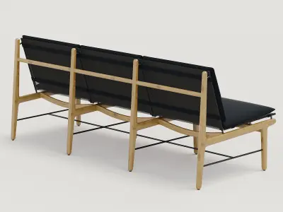 DWR Finn Three-Seater Sofa 3D model