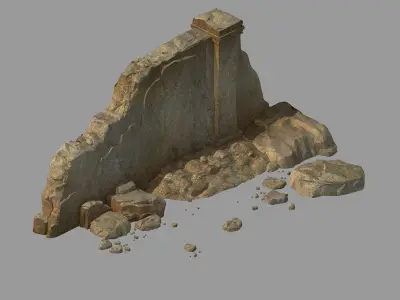 Water caravan - wall 3D model
