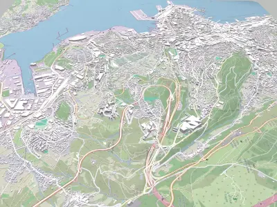 Cityscape Trieste Italy 3D model