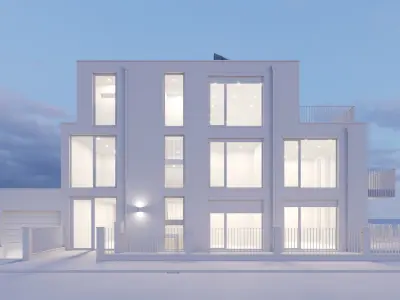 Modern Apartment Building 3D model buy