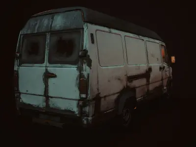 Next generation old van Low-poly 3D model