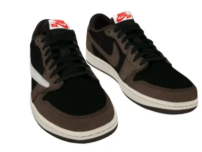 Air jordan 1 X Travis scott low OG TS SP 3D model