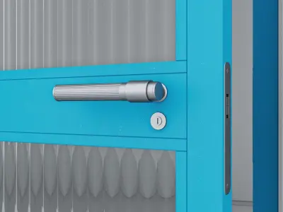 Aluminium door 347 3D model