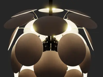 Pinecone Chandelier 3D model