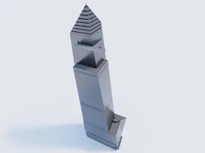 30 Hudson Yards Building Low-poly 3D model