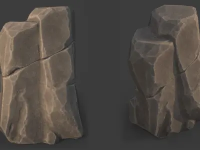 Cliff Rock Game Ready Prop Low-poly 3D model
