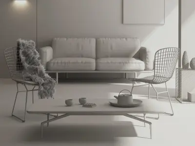 Living Room 092 3D model
