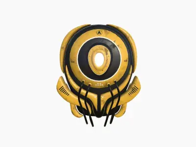 SciFi Backpack D07 Yellow - Fashion Character Design Low-poly 3D model