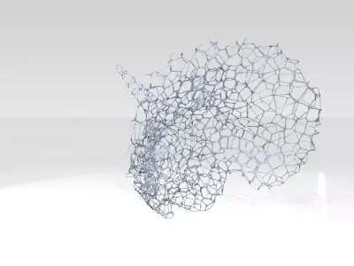 Triceratops Skull Voronoi 3D model