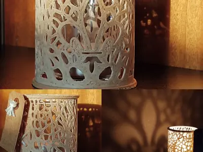 Light flower candle 3D print model