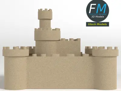 Sand castle 2 3D model