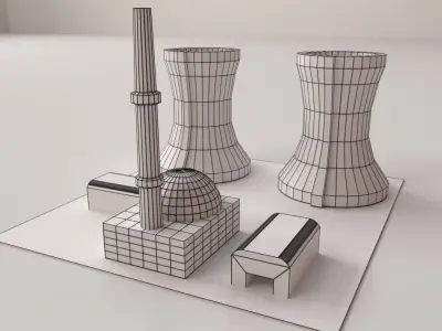 Nuclear Plant 3D model