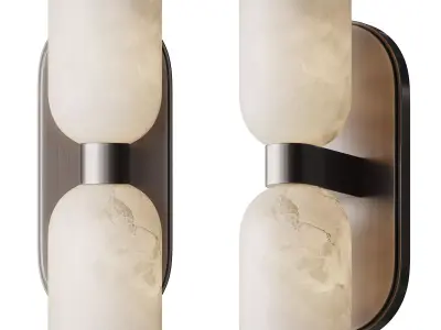 Aurind Double Bath Sconce 3D model