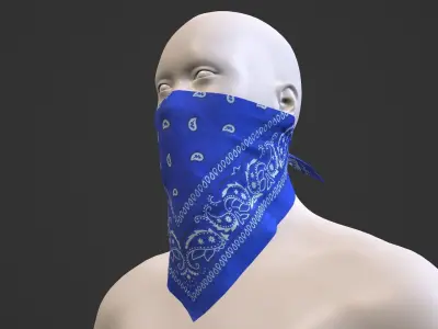 Bandanas four Low-poly 3D model