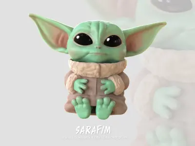 Adorable Baby Yoda - The Mandalorian 3D model