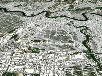 Cityscape Winnipeg Canada 3D model