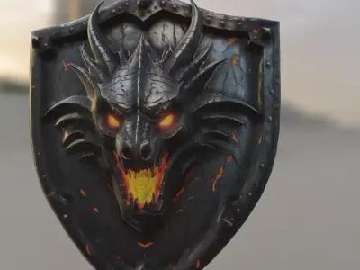 Infernal Dragon Shield  3D model