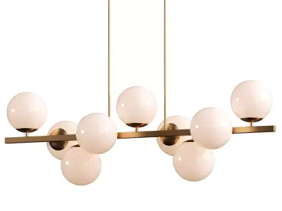 Viola 9 Light Metal Dimmable Chandelier 3D model