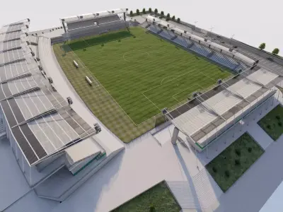 Football Stadium-American football 3D model