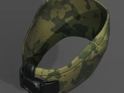 Gas mask protection futuristic technology fantasy human  Low-poly 3D model