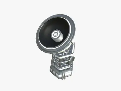 SciFi Antenna Tower A02 White Gray - Sci Fi Exterior Design Low-poly 3D model