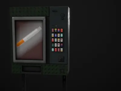 Cigarette Machine Low-poly 3D model