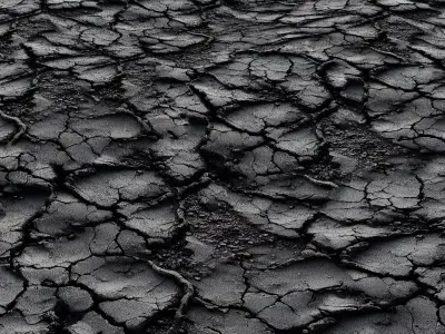 Asphalt cracked seamless 4K PBR Texture