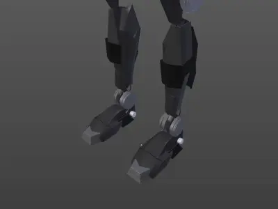 Low Poly Robot Legs Low-poly 3D model