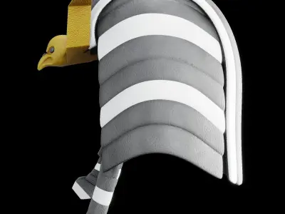 Pharaoh Eagle Hat - SciFi Character Design Low-poly 3D model Low-poly 3D model