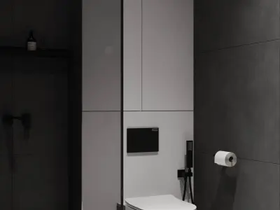 Bathroom design Interior style minimalism 3D model