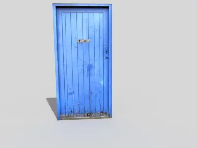 low poly door Low-poly 3D model shop