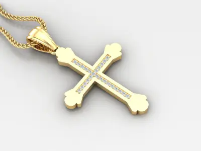 Cross Light Gold 4CP008 3DM STL 3D print model
