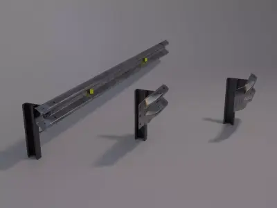 Guard rail Low-poly 3D model
