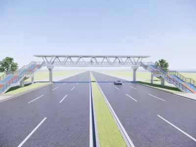 Pedestrian Bridge -B3 3D model