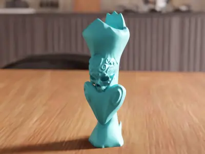 Skull Heart Candle Holder - 276 3D print model