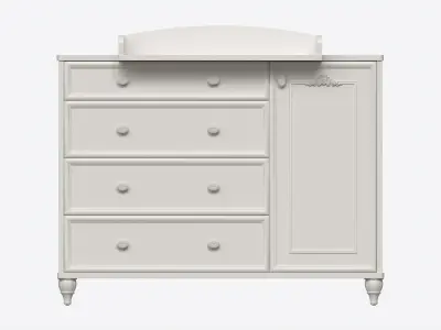 Cilek Romantic Dresser with Table 3D model