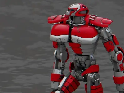DROID S250 rigged - animated character 3D model