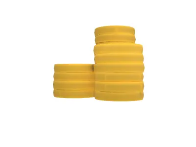 Pile of gold Coins v2 002 Low-poly 3D model