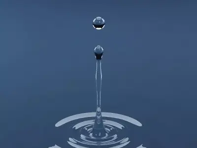 Splash water drop 15  3D model