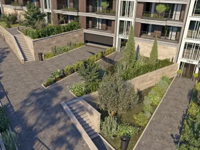 Residence Project - Corona Exterior Scene 3D model