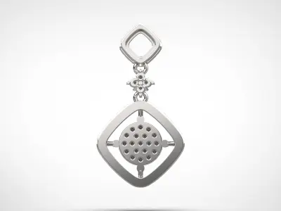 PE13 Classic Solitaire Pendant half ct CAD STL 18K  3g 3D print model