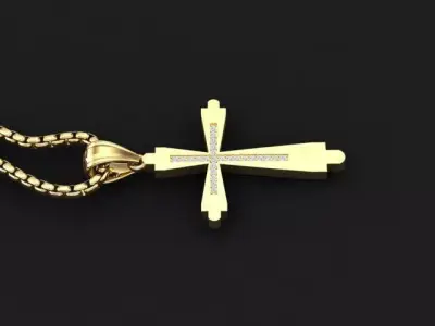 Cross Light Gold 3CP005 3DM STL 3D model